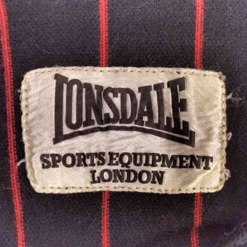 ロンズデール LONSDALE ストライプ ロゴ刺繍 ポロシャツ メンズ import:L