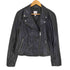 ギャップ Gap FAUX LTHR MOTO TRUE BLACK フェイクレザーダブルライダースジャケット レディース import:M