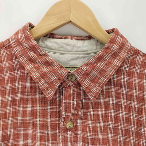 エディーバウアー Eddie Bauer 00s リネンコットン チェックシャツ メンズ XL