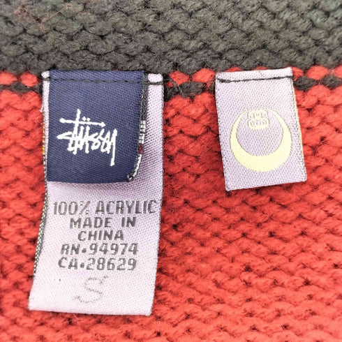 ステューシー Stussy 90s OLD 紺タグ アクリル ボーダーマフラー メンズ