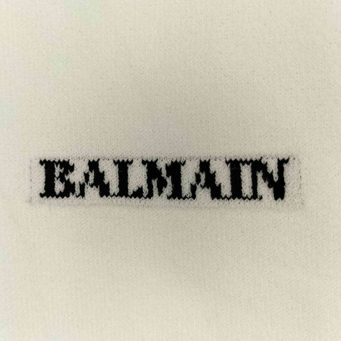バルマン BALMAIN ロゴ刺繍5分袖カットソー レディース