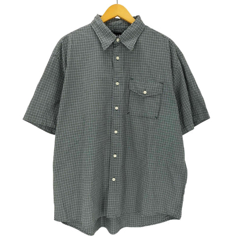ギャップ Gap 90-00S 紺タグ OLD S/S チェック ボックス シャツ メンズ import:L