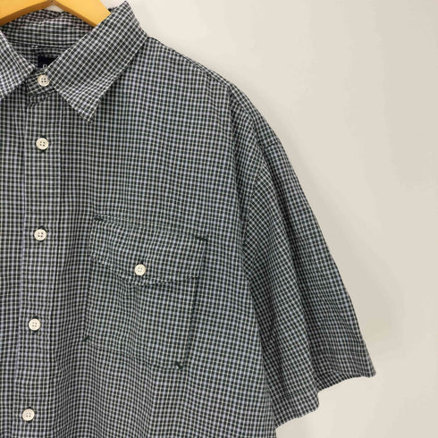 ギャップ Gap 90-00S 紺タグ OLD S/S チェック ボックス シャツ メンズ import:L