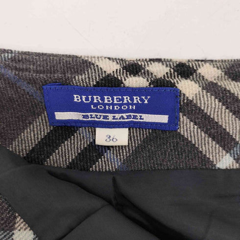 バーバリーブルーレーベル BURBERRY BLUE LABEL ウール アンゴラ フレアスカート レディース JPN:36