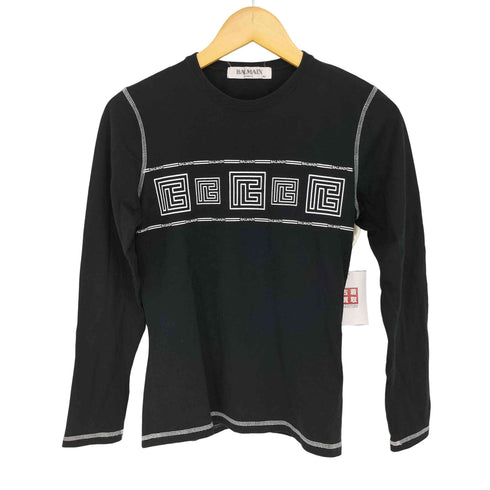 バルマン BALMAIN ロゴデザインプリント L/S Tシャツ レディース JPN:40