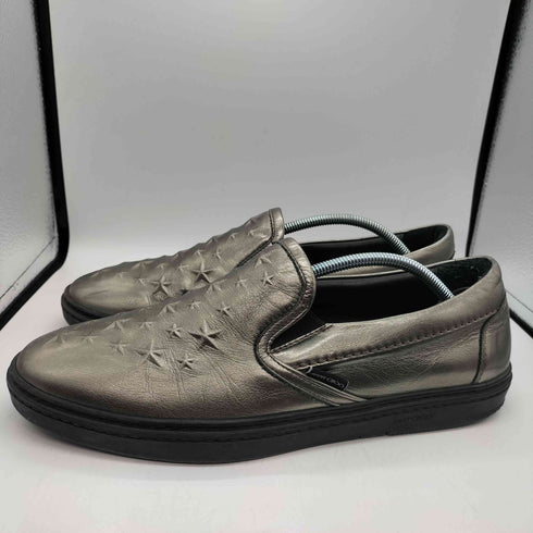 ジミーチュウ JIMMY CHOO MADE IN ITALY イタリア製 星 スター スタッズ 型押し ダイヤモンド スリッポン スニーカー メンズ EUR:42