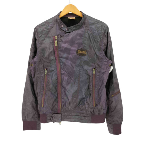 ロンズデール LONSDALE 裏地メッシュ ナイロン ライダースジャケット メンズ import:L