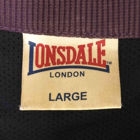 ロンズデール LONSDALE 裏地メッシュ ナイロン ライダースジャケット メンズ import:L