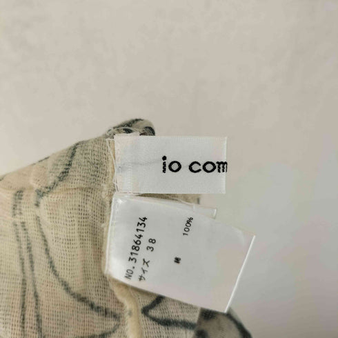 イオコムイオ io comme io セカンドスキン パワーネット 半袖 シースルー 総柄 トップス Y2K レディース 38