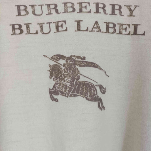 バーバリーブルーレーベル BURBERRY BLUE LABEL ホースロゴ ニット カットソー Y2K レディース 38