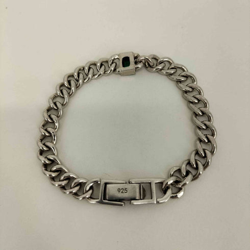Silver 925 色石 チェーンブレスレット レディース