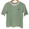 ラコステ LACOSTE UVカット 吸水速乾 ウォッシャブル COOLMAX クールマックス ボーダーニット半袖Tシャツ レディース JPN:36