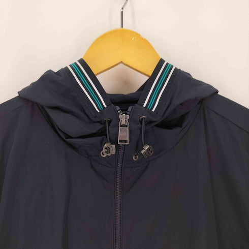 ヒューゴボス HUGO BOSS SLIM FIT ナイロン切替 フーデッドジャケット メンズ L