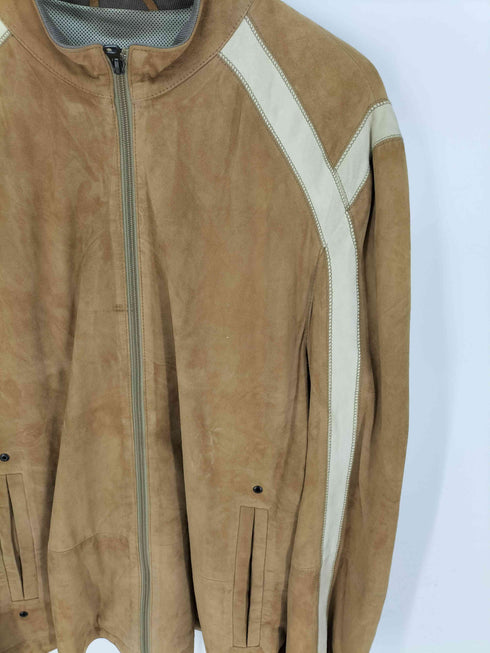 ヒューゴボス HUGO BOSS 山羊革 スエード ジップアップジャケット メンズ 52
