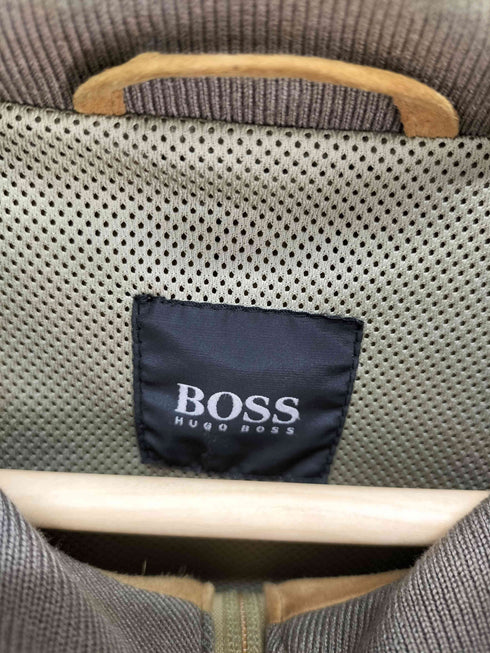 ヒューゴボス HUGO BOSS 山羊革 スエード ジップアップジャケット メンズ 52