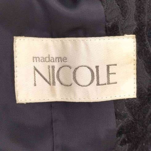 madame NICOLE 総柄 ベロア テーラードジャケット レディース