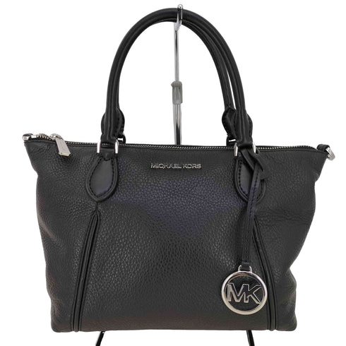 マイケルコース Michael Kors ロゴチャーム付き レザー ハンドバッグ レディース