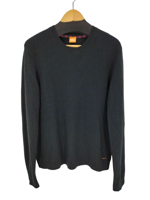 ヒューゴボス HUGO BOSS クルーネック ウールニット メンズ L