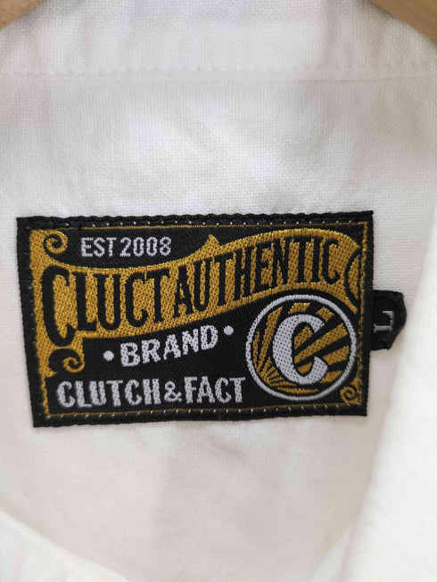 クラクト CLUCT 刺繍ロゴ S/S ボタンダウンシャツ メンズ L