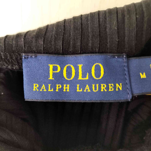 ポロラルフローレン POLO RALPH LAUREN ワッペン ハイネック リブニット プルオーバー レディース import:M