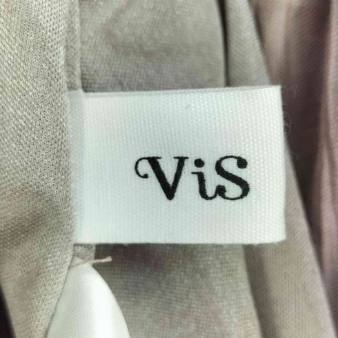 ビス ViS ランダムプリーツフレンチスリーブワンピース レディース FREE