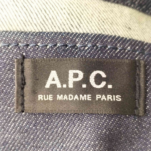 アーペーセー A.P.C. ロゴプリント デニム トートバッグ レディース