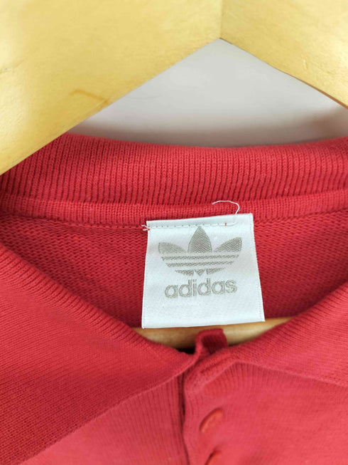 アディダス adidas 80s-90S デサント製 コットンニット ポロシャツ メンズ L