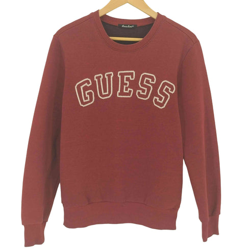 ゲスジーンズ GUESS JEANS ロゴ刺繍 裏起毛 クルーネック スウェット メンズ