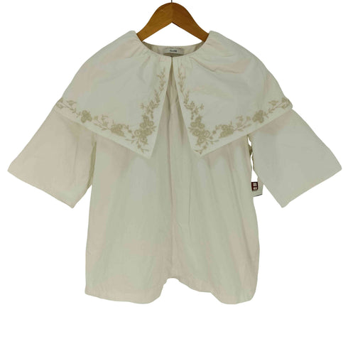 クラネ CLANE BIG COLLAR EMBROIDERY TOPS レディース JPN:1