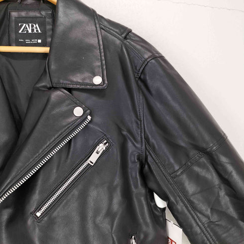 ザラ ZARA フェイクレザー ダブル ライダースジャケット メンズ JPN:L