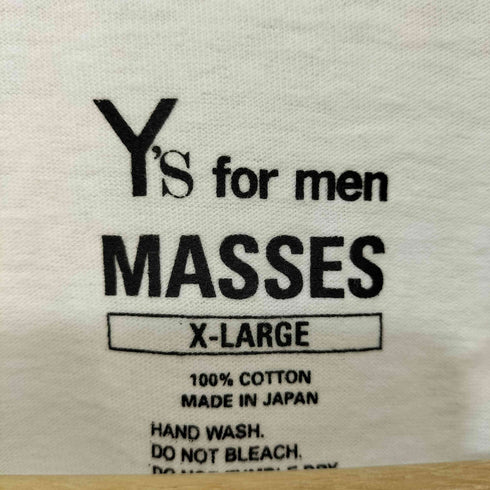 ワイズフォーメン Ys for men 26SS COTTON SINGLE PRINT ROUND NECK SHORT SLEEVE T メンズ JPN:XL