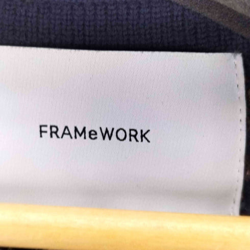 フレームワーク FRAMeWORK ミックスツイードウールノーカラージャケット レディース