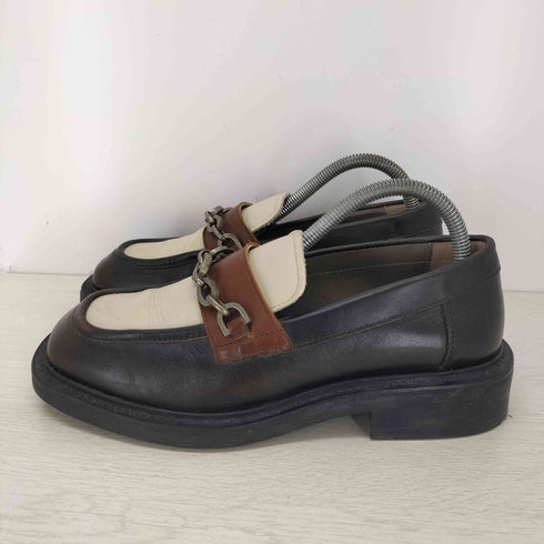 ザラ ZARA チェーン付き バイカラーローファー メンズ EU40