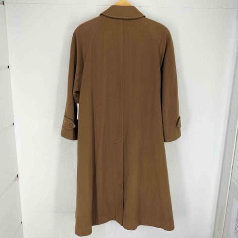 バーバリーズ BURBERRYS cashmere カシミヤ混比翼ステンカラーコート レディース 7AR