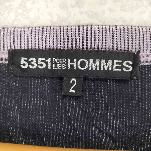 ゴーサンゴーイチプールオム 5351 POUR LES HOMMES メタリック Vネック カットソー Y2K メンズ JPN:2