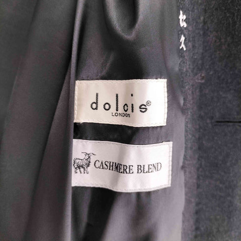 DOLCIS cashmere カシミヤ混 比翼ステンカラーコート メンズ 175