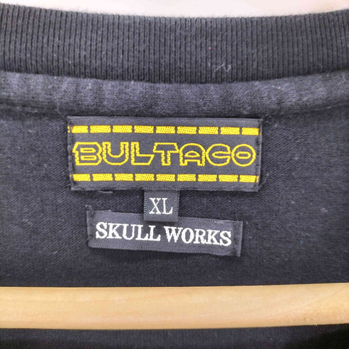 スカルワークス SKULL WORKS BULTACO 両面プリントロゴ クルーネック Tシャツ メンズ JPN:XL