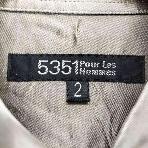 ゴーサンゴーイチプールオム 5351 POUR LES HOMMES メタリック サテン シャツ Y2K メンズ 2