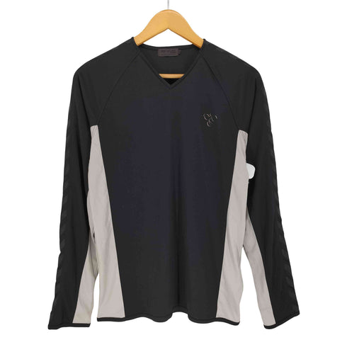 コムサデモード COMME CA DU MODE ロゴプリント Vネック ジャージー トップス メンズ