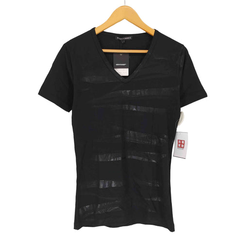 ゴーサンゴーイチプールオム 5351 POUR LES HOMMES コーティング プリント Vネック Tシャツ Y2K メンズ JPN:2