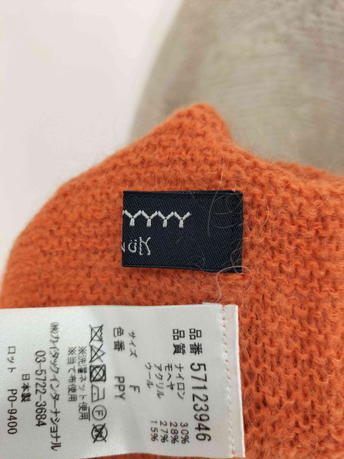 ヤヌーク YANUK バイカラープルオーバー モヘヤ ウール ニット レディース FREE