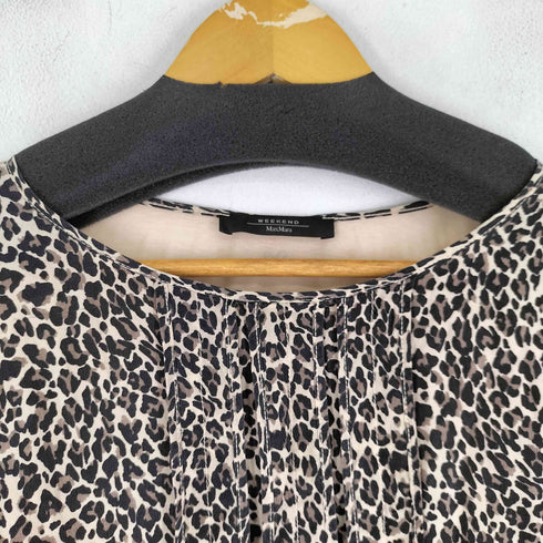 ウィークエンドマックスマーラ Weekend Max Mara センタープリーツ レオパード ブラウス レディース