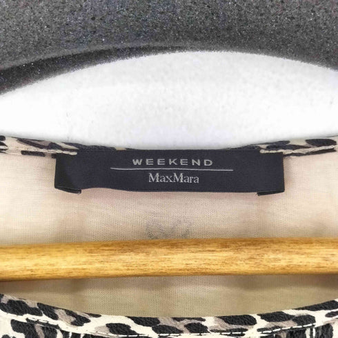 ウィークエンドマックスマーラ Weekend Max Mara センタープリーツ レオパード ブラウス レディース
