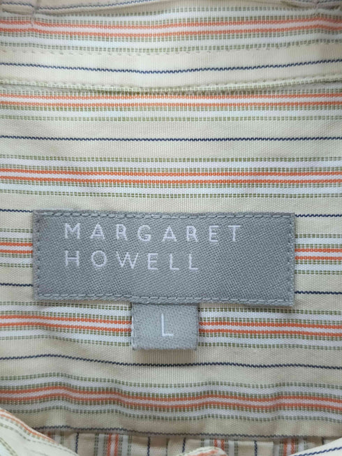 マーガレットハウエル MARGARET HOWELL ストライプ柄 プルオーバーシャツ メンズ JPN:L