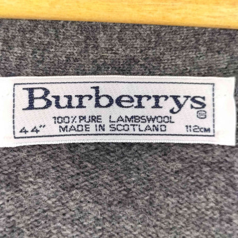 バーバリーズ BURBERRYS ロゴ刺繍 ウール カーディガン メンズ 44
