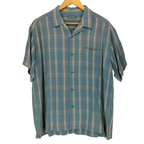 テットオム TETE HOMME MADE IN JAPAN 日本製 チェック柄レーヨンシャツ メンズ