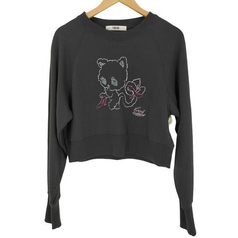 ファーファー furfur ラインストーンスウェット レディース ONE SIZE