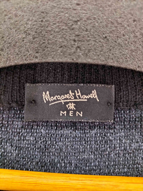 マーガレットハウエル MARGARET HOWELL 英国製 旧タグ コットンウール Vネックニット メンズ