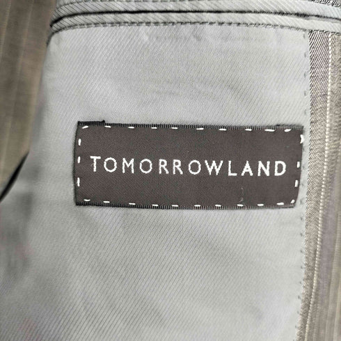 トゥモローランド TOMORROWLAND モヘア混ウールストライプ3Bテーラードジャケット 背抜き メンズ JPN:44