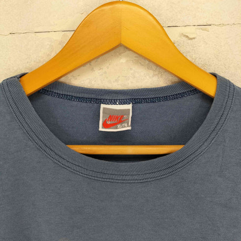ナイキ NIKE 90s 銀タグ 袖裾シングル フロントプリントクルーネックTシャツ メンズ XL